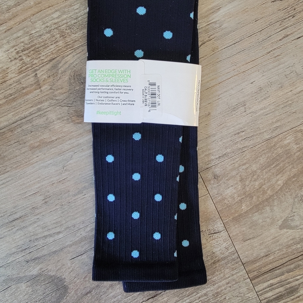 Pro Compression Performance Sleeves, Navy, L/XL